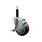 Service Caster 3.5'' SS Maroon Poly Swivel 3/4'' Expanding Stem Caster with Brake SCC-SSEX20S3514-PPUB-MRN-TLB-34 - alternate 1